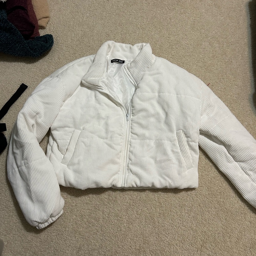 White Corduroy Women's Jacket